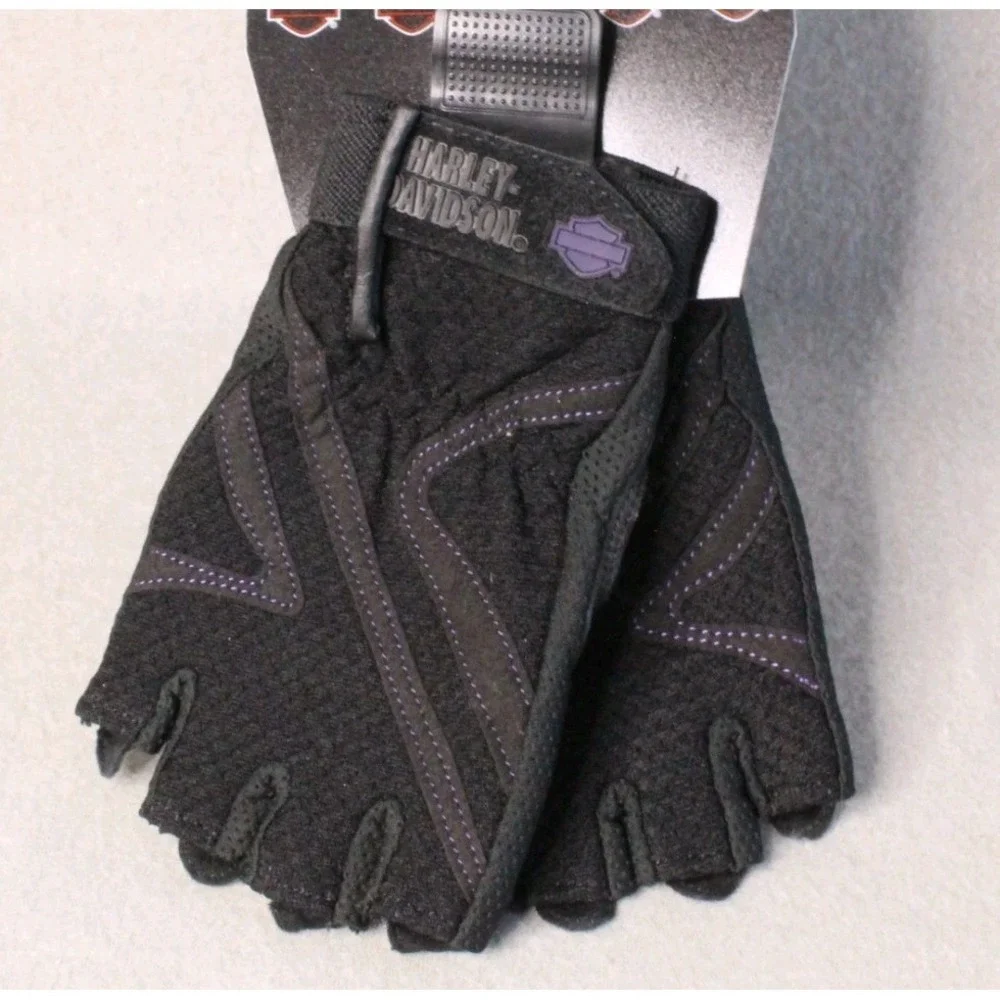 Harley-Davidson Roadwear Airflow 97243 Fingerless Motorcycle Gloves Black S